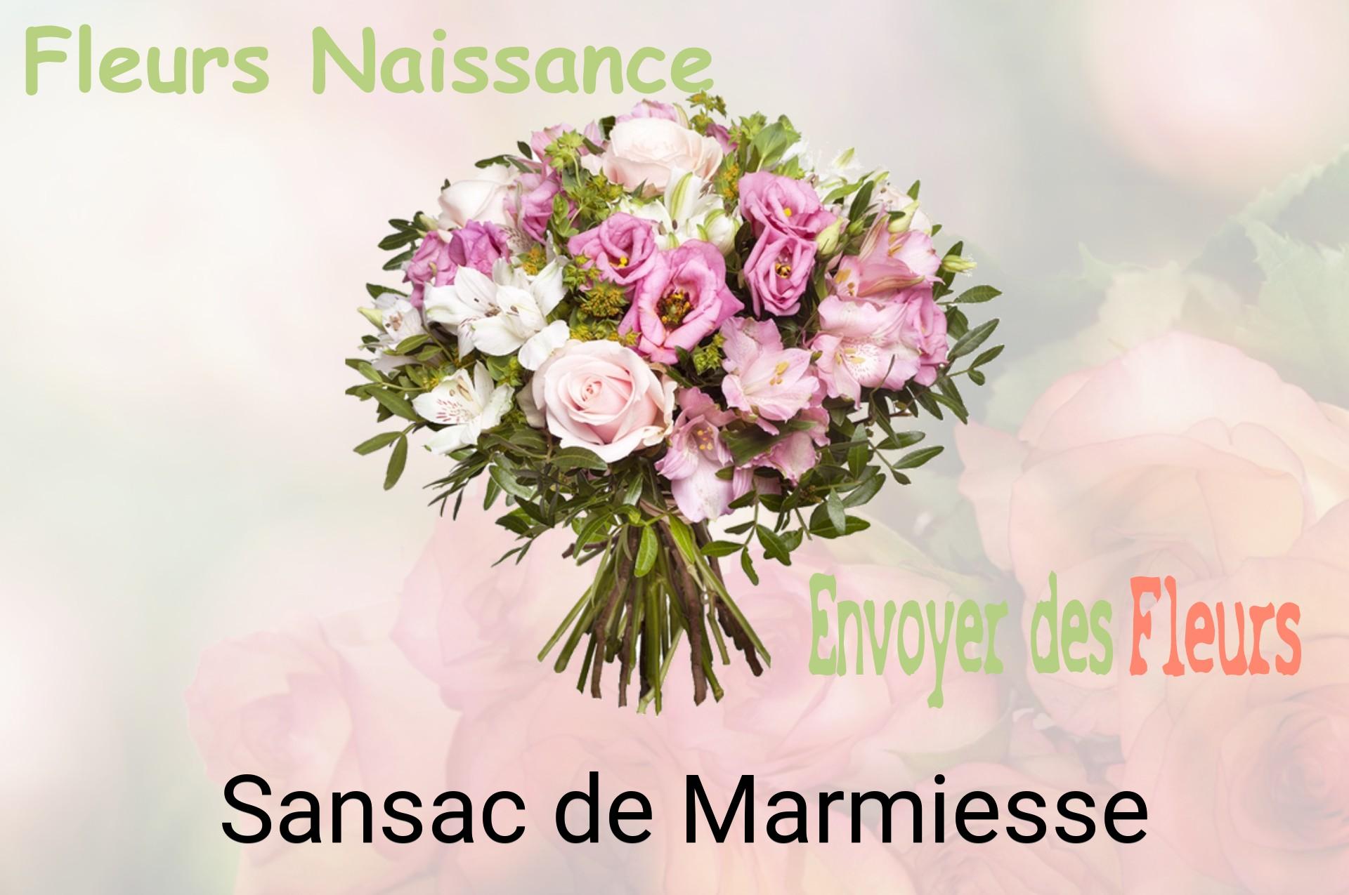 Bouquet de fleurs de naissance livré à Sansac-de-Marmiesse