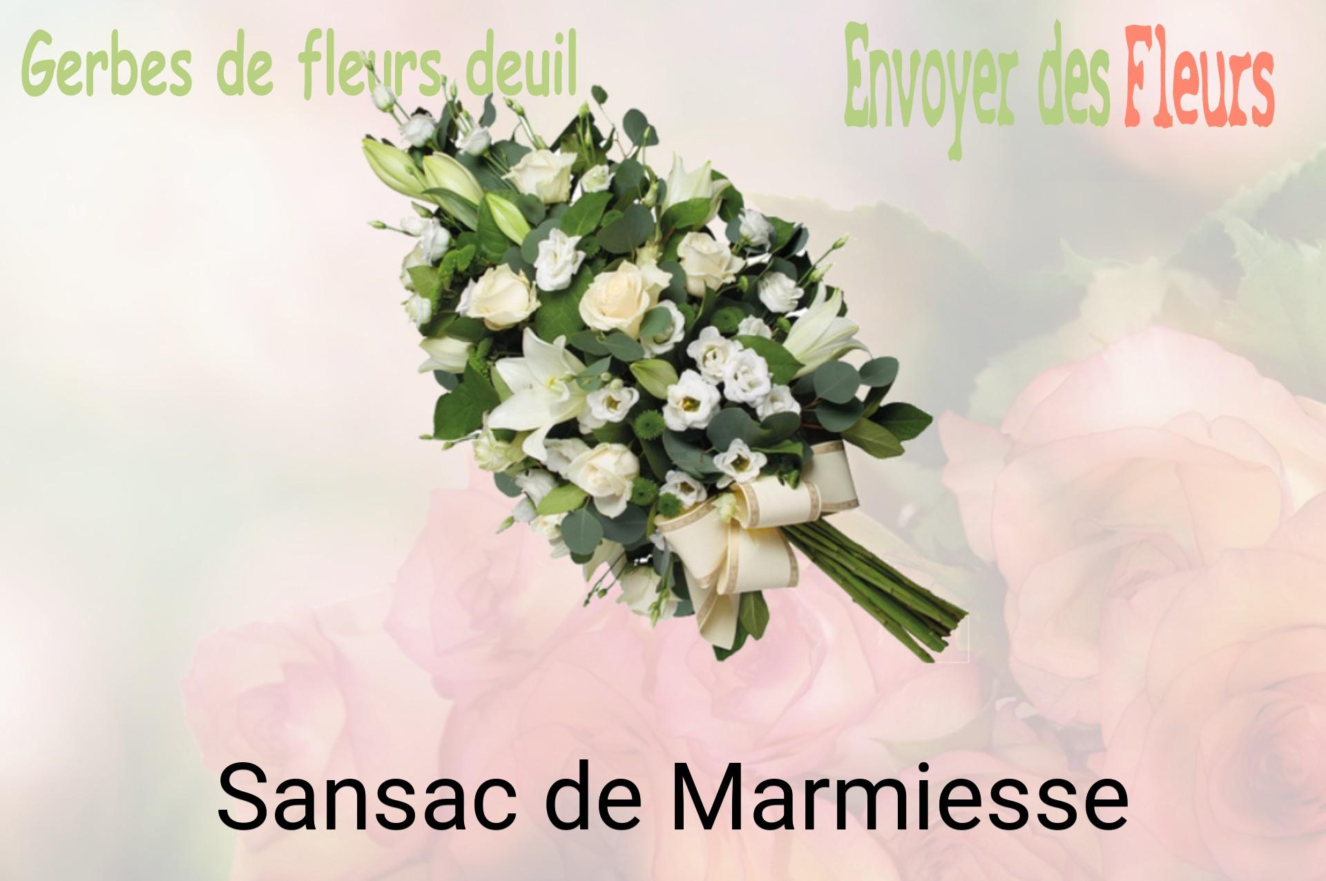 Gerbe de fleurs de deuil livrée à Sansac-de-Marmiesse